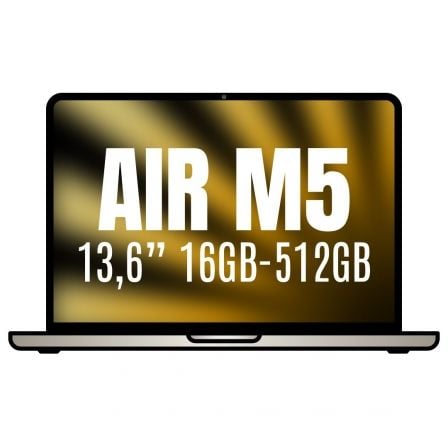 Apple macbook air 13,6"/ m5 10-core cpu/ 16gb/ 512gb ssd/ 8-core gpu/ blanco estrella