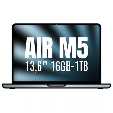 Apple macbook air 13,6"/ m5 10-core cpu/ 16gb/ 1tb ssd/ 10-core gpu/ azul