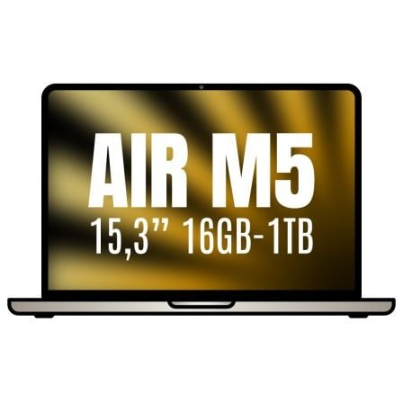Apple macbook air 15,3"/ m5 10-core cpu/ 16gb/ 1tb ssd/ 10-core gpu/ blanco estrella