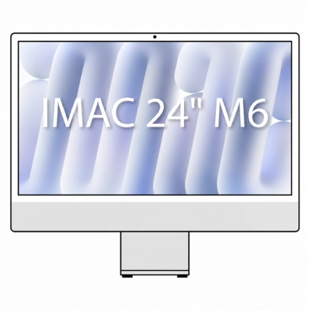 Apple imac 24" retina 4,5k / m6 10-core cpu/ 16gb/ 256gb ssd/ 10-core gpu/ plata