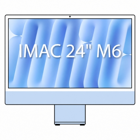 Apple imac 24" retina 4,5k / m6 12-core cpu/ 16gb/ 512gb ssd/ 12-core gpu/ azul
