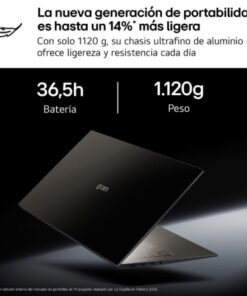 Portátil lg gram 14z90u-v.az85bn intel core ultra 7-355/ 32gb/ 512gb ssd/ 14"/ win11 pro - Imagen 3