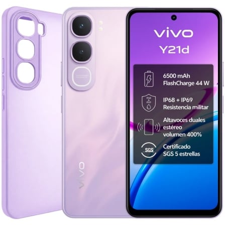 Smartphone vivo y21d 6gb/ 256gb/ 6.68"/ púrpura