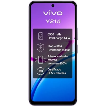 Smartphone vivo y21d 6gb/ 256gb/ 6.68"/ púrpura - Imagen 2